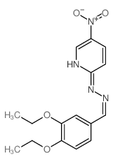 Benzaldehyde,3,4-diethoxy-, 2-(5-nitro-2-pyridinyl)hydrazone Structure