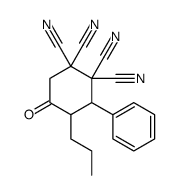 5-oxo-3-phenyl-4-propylcyclohexane-1,1,2,2-tetracarbonitrile Structure