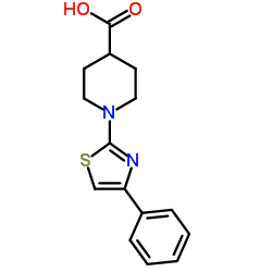 1-(4-Phenyl-1,3-thiazol-2-yl)-4-piperidinecarboxylic acid Structure