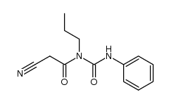 2-cyano-N-(phenylcarbamoyl)-N-propylacetamide Structure