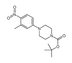 叔-丁基 4-(3-甲基-4-硝基苯基)哌嗪-1-甲酸基酯结构式