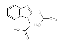 [2-(Isopropylsulfanyl)-1H-benzimidazol-1-yl]acetic acid结构式
