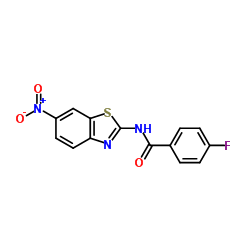 4-Fluoro-N-(6-nitrobenzo[d]thiazol-2-yl)benzamide结构式