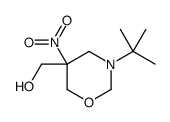 (3-tert-butyl-5-nitro-1,3-oxazinan-5-yl)methanol结构式