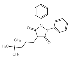 3,5-Pyrazolidinedione,4-(4,4-dimethylpentyl)-1,2-diphenyl-结构式