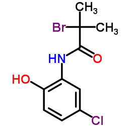 2-BROMO-N-(5-CHLORO-2HYDROXYPHENYL)-2-METHYLPROPIONAMIDE Structure