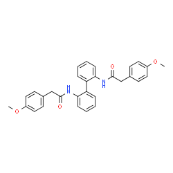 N,N'-2,2'-Biphenyldiylbis[2-(4-methoxyphenyl)acetamide]结构式