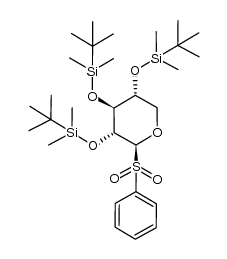 2,3,4-Tris-O-(tert-butyldimethylsilyl)-β-D-xylopyranosyl phenyl sulfone Structure