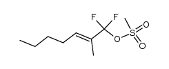 (E)-1,1-difluoro-2-methylhept-2-en-1-yl methanesulfonate结构式