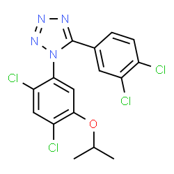 1-(2,4-DICHLORO-5-ISOPROPOXYPHENYL)-5-(3,4-DICHLOROPHENYL)-1H-1,2,3,4-TETRAAZOLE结构式