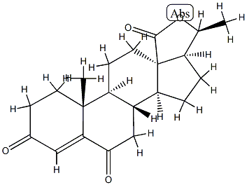 (20S)-20-Hydroxy-3,6-dioxopregn-4-en-18-oic acid γ-lactone Structure