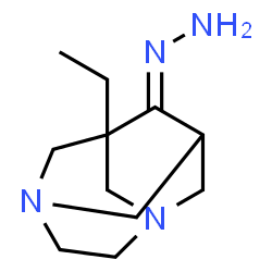 3,6-Diazatricyclo[4.3.1.13,8]undecan-9-one,1-ethyl-,hydrazone(9CI) Structure