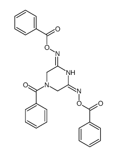 4-Benzoyl-2,6-piperazinedione bis(O-benzoyl oxime) Structure