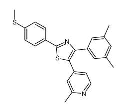 4-(3,5-dimethylphenyl)-5-(2-methylpyridin-4-yl)-2-(4-methylsulfanylphenyl)-1,3-thiazole结构式