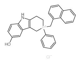 2-(naphthalen-1-ylmethyl)-2-phenyl-1,3,4,5-tetrahydrophosphinino[4,3-b]indol-2-ium-8-ol,chloride Structure