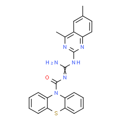 N-(4,6-dimethyl-2-quinazolinyl)-N''-(10H-phenothiazin-10-ylcarbonyl)guanidine结构式