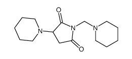 3-piperidin-1-yl-1-(piperidin-1-ylmethyl)pyrrolidine-2,5-dione Structure