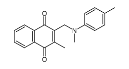 2-<(p-Toloylmethylamino)methyl>-3-methyl-1,4-naphthochinon结构式