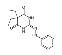 5,5-diethyl-pyrimidine-2,4,6-trione-2-phenylhydrazone Structure