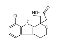 2-(8-chloro-1-ethyl-4,9-dihydro-3H-pyrano[3,4-b]indol-1-yl)acetic acid结构式