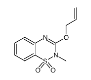 3-allyloxy-2-methyl-2H-benzo[e][1,2,4]thiadiazine 1,1-dioxide结构式