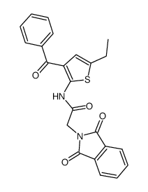 3-Benzoyl-5-ethyl-2-(phtalimidoacetamido)thiophene Structure