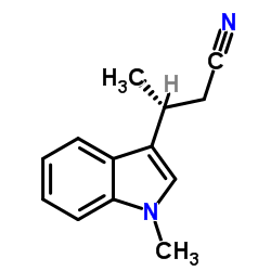 (3R)-(+)-3-(1-Methyl-1H-indol-3-yl)butanenitrile Structure