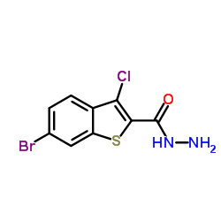 6-BROMO-3-CHLOROBENZO[B]THIOPHENE-2-CARBOXYLICACIDHYDRAZIDE结构式