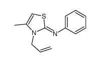 4-methyl-N-phenyl-3-prop-2-enyl-1,3-thiazol-2-imine结构式