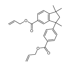 3-(4-Allyloxycarbonyl-phenyl)-1,1,3-trimethyl-indan-5-carboxylic acid allyl ester结构式