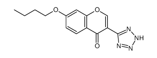 7-butoxy-3-(2H-tetrazol-5-yl)chromen-4-one结构式