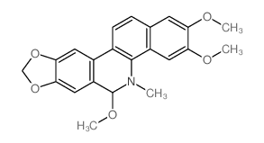 Benzo[c][1,3]dioxolo[4,5-j]phenanthridine, 5,6-dihydro-2,3, 6-trimethoxy-5-methyl-结构式
