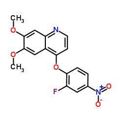 4-(2-Fluoro-4-nitrophenoxy)-6,7-dimethoxyquinoline结构式