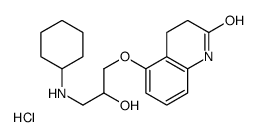 5-[3-(cyclohexylamino)-2-hydroxypropoxy]-3,4-dihydro-1H-quinolin-2-one,hydrochloride Structure