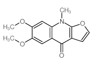 Furo[2,3-b]quinolin-4 (9H)-one, 6,7-dimethoxy-9-methyl- picture