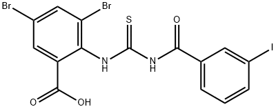 3,5-dibromo-2-[[[(3-iodobenzoyl)amino]thioxomethyl]amino]-benzoic acid picture