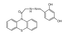 10-{[(2,4-dihydroxy-benzylidene)-hydrazino]-acetyl}-10H-phenothiazine Structure