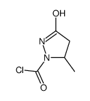 1-Pyrazolidinecarbonyl chloride, 5-methyl-3-oxo- (9CI) structure