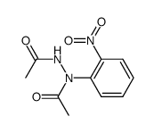 N,N'-diacetyl-N-(2-nitro-phenyl)-hydrazine结构式