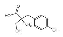 (+)-α-hydroxymethyltyrosine Structure