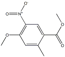 4-Methoxy-2-methyl-5-nitro-benzoic acid methyl ester结构式