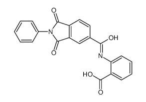 2-[(1,3-dioxo-2-phenylisoindole-5-carbonyl)amino]benzoic acid结构式