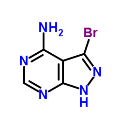 3-bromo-1H-pyrazolo[3,4-d]pyrimidin-4-amine结构式