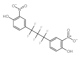 4-[1,1,2,2,3,3-hexafluoro-3-(4-hydroxy-3-nitro-phenyl)propyl]-2-nitro-phenol结构式