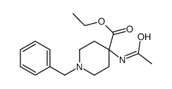 ethyl 4-acetamido-1-benzylpiperidine-4-carboxylate结构式