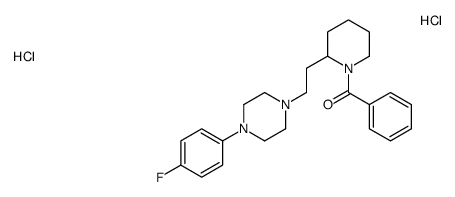 [2-[2-[4-(4-fluorophenyl)piperazin-1-yl]ethyl]piperidin-1-yl]-phenylmethanone,dihydrochloride Structure