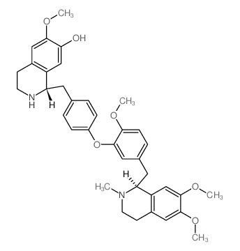 (1S)-1-[[4-[5-[[(1S)-6,7-dimethoxy-2-methyl-3,4-dihydro-1H-isoquinolin-1-yl]methyl]-2-methoxy-phenoxy]phenyl]methyl]-6-methoxy-1,2,3,4-tetrahydroisoquinolin-7-ol Structure