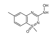 3-hydroxyamino-1,6-dimethyl-1λ4-benzo[1,2,4]thiadiazine 1-oxide结构式