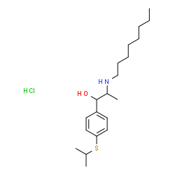 4-[isopropylthio]-alpha-[1-(octylamino)ethyl]benzyl alcohol hydrochloride结构式