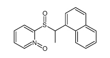 2-(1-naphthalen-1-ylethylsulfinyl)-1-oxidopyridin-1-ium结构式